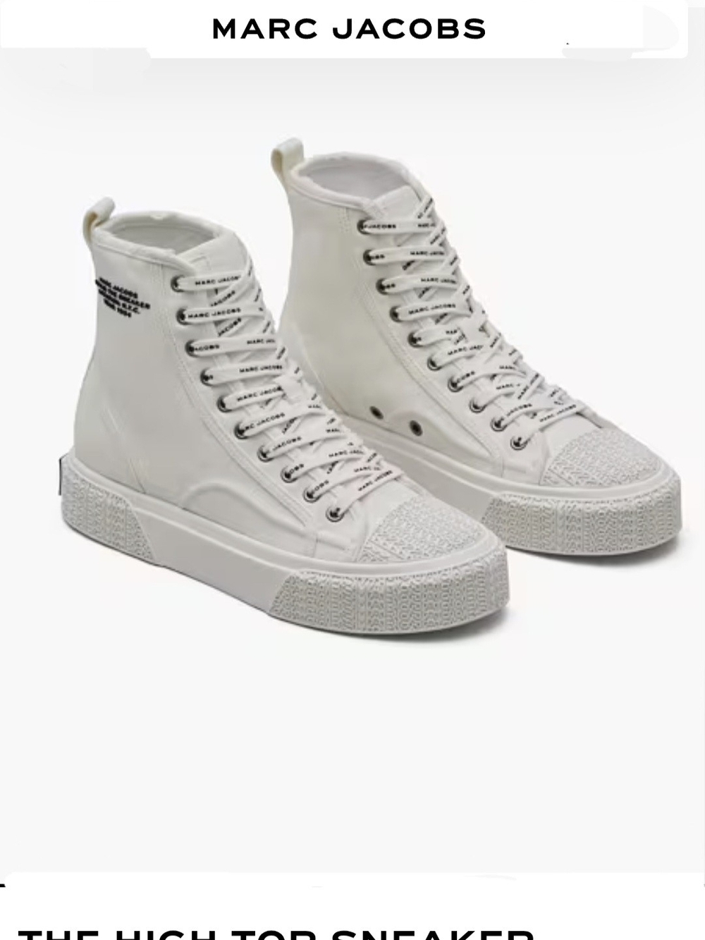 Marc Jacobs High Top Sneaker - White